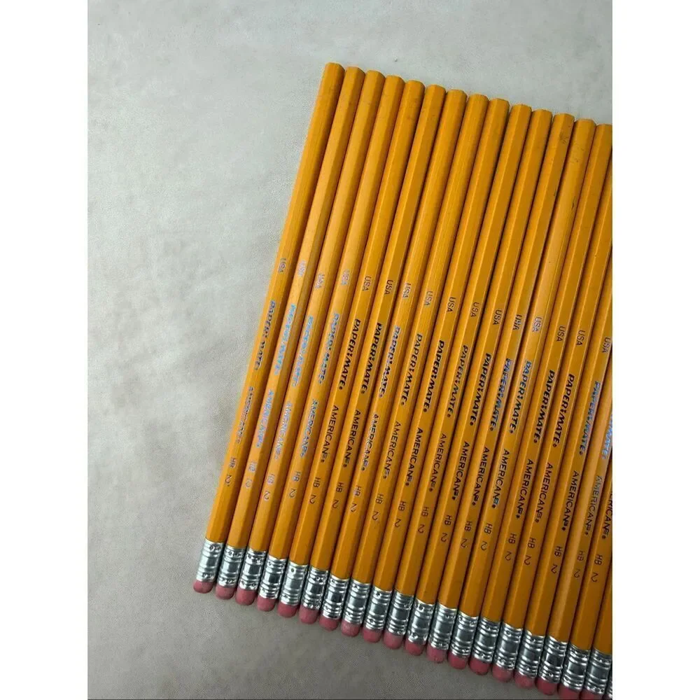 Vintage Papermate Classic Wood Pencils HB #2 USA Made Lot of 29